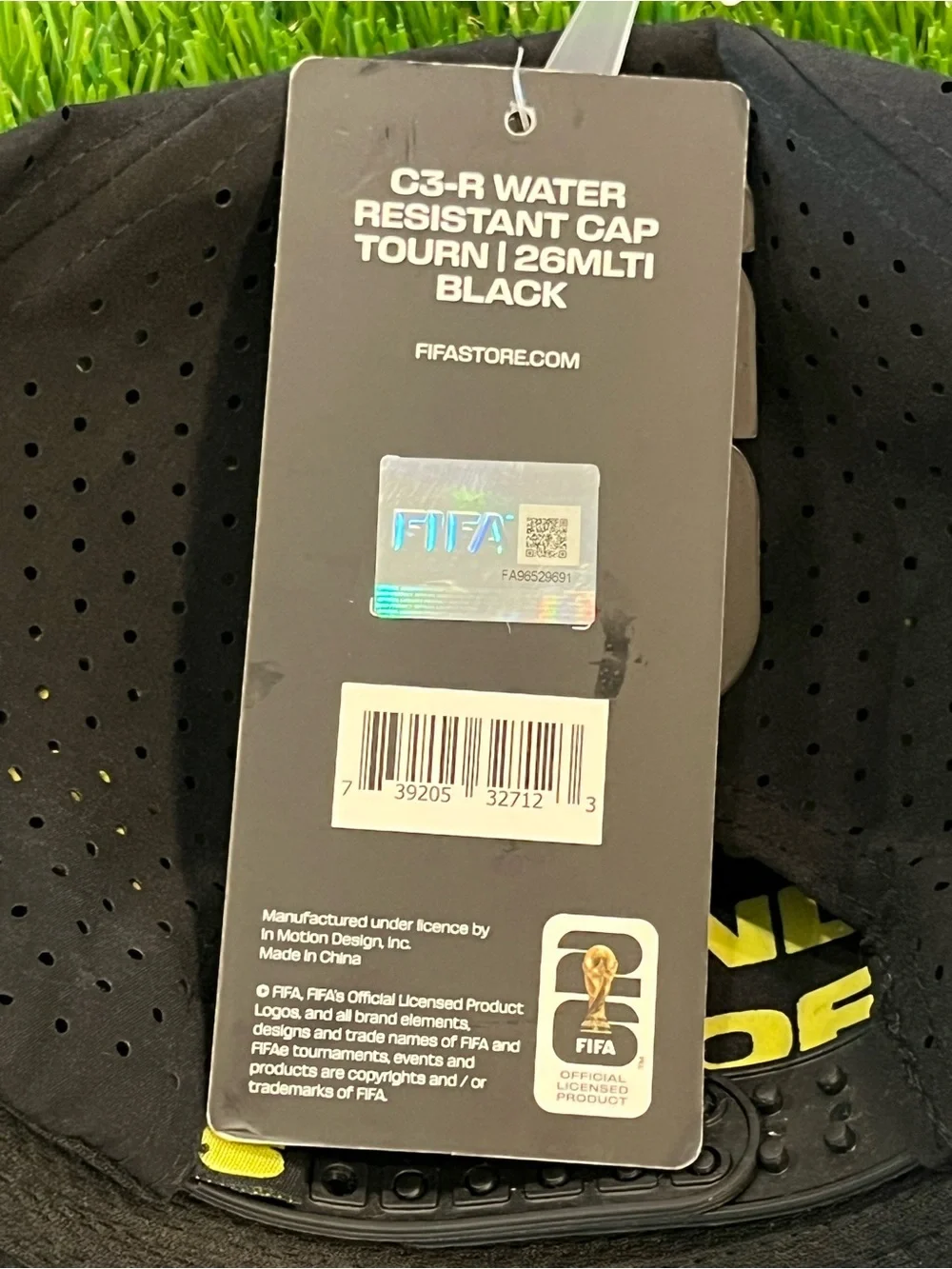 Official FIFA World Cup 2026 C3-R Water Resistant Snapback Cap Black - NWT